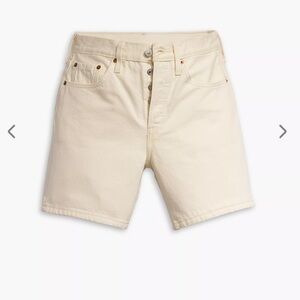 Levi's 501 Mid Thigh Short Women Ethereal Ecru NWT size 30